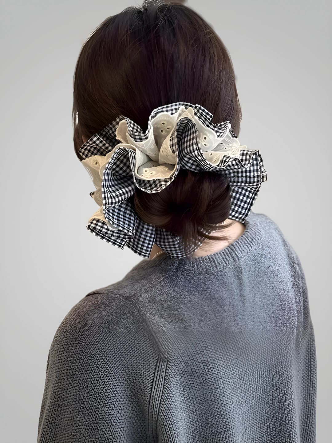 Plaid lace ~13 cm