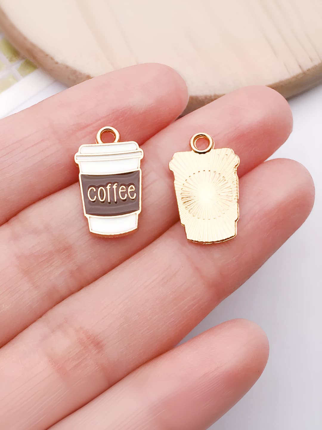 1 pc coffee set 18x11mm-0.8g