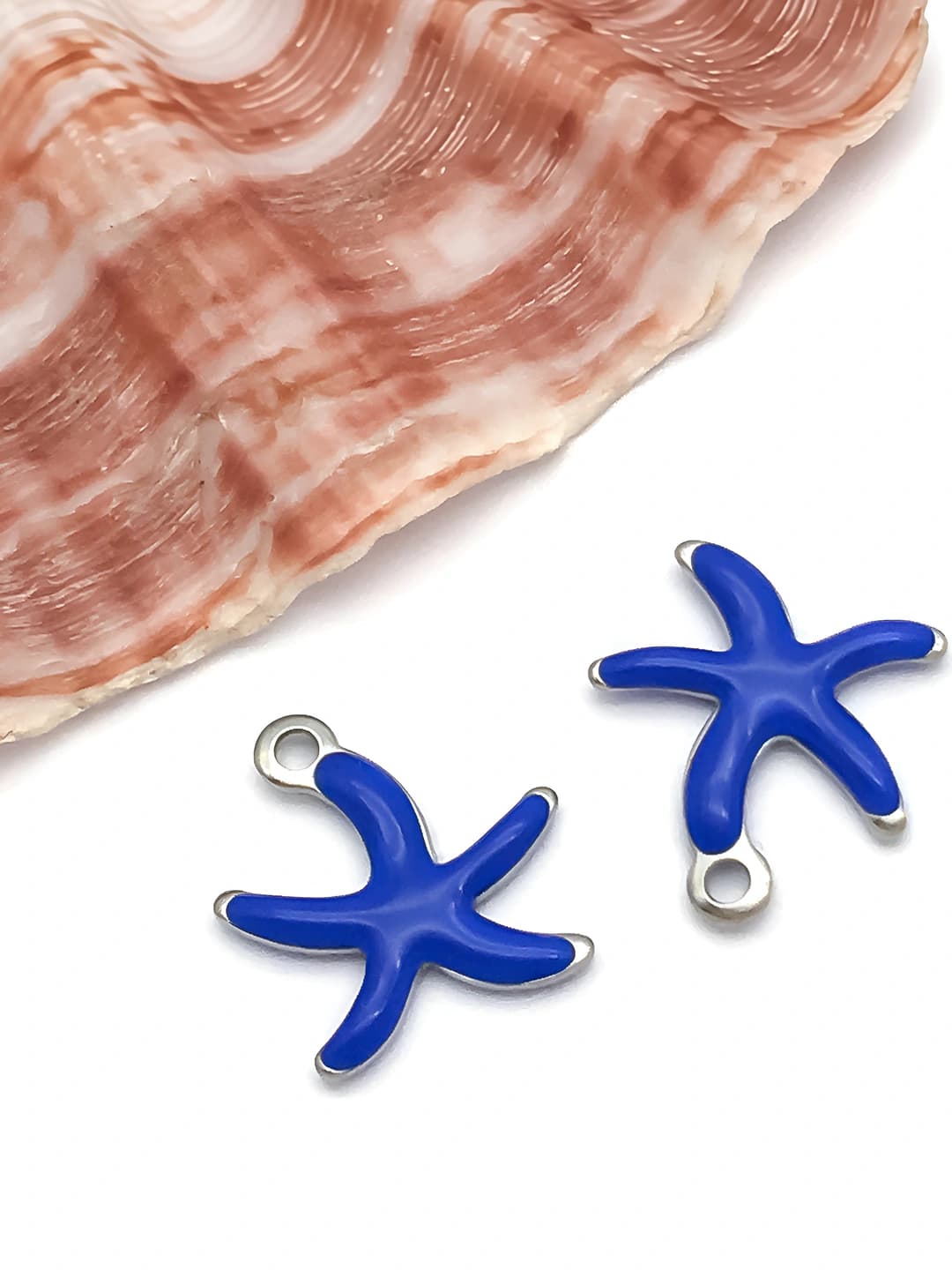 1 pc small steel navy starfish 10x10mm-0.2g