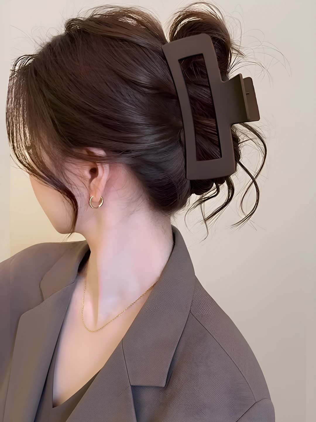 16# Matte coffee square clip 12.5 cm