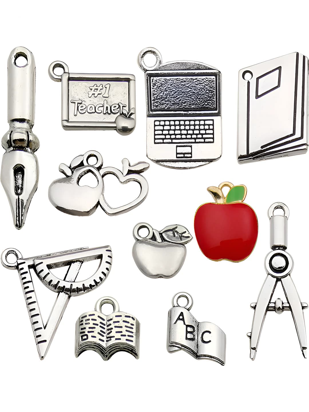 20 pcs mixed antique silver