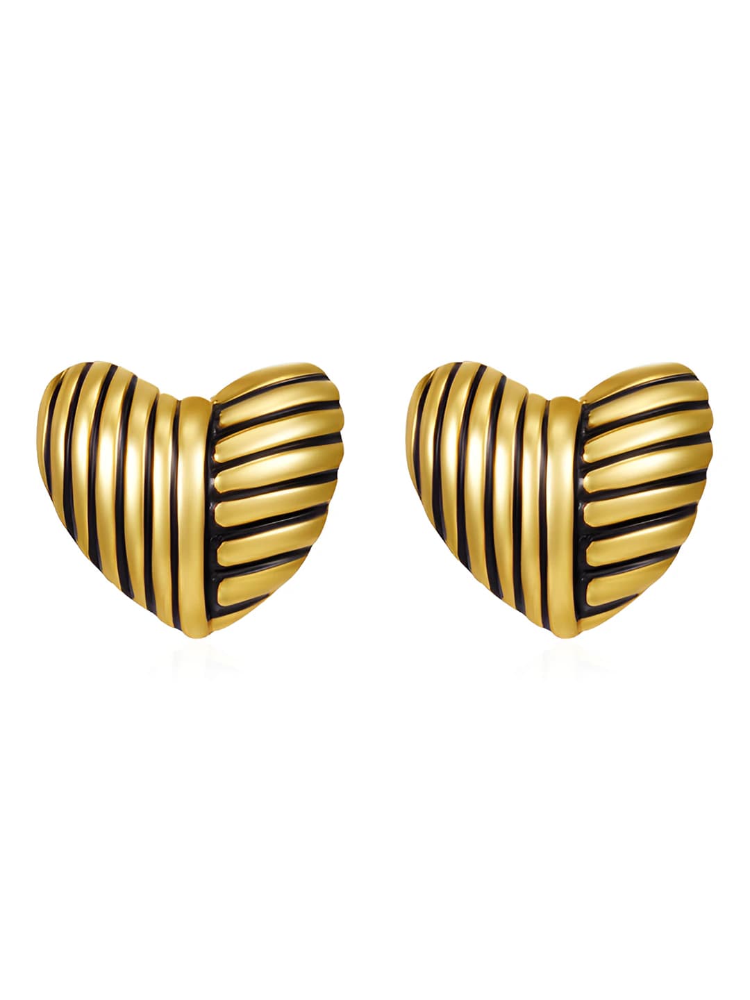 Heart striped, black