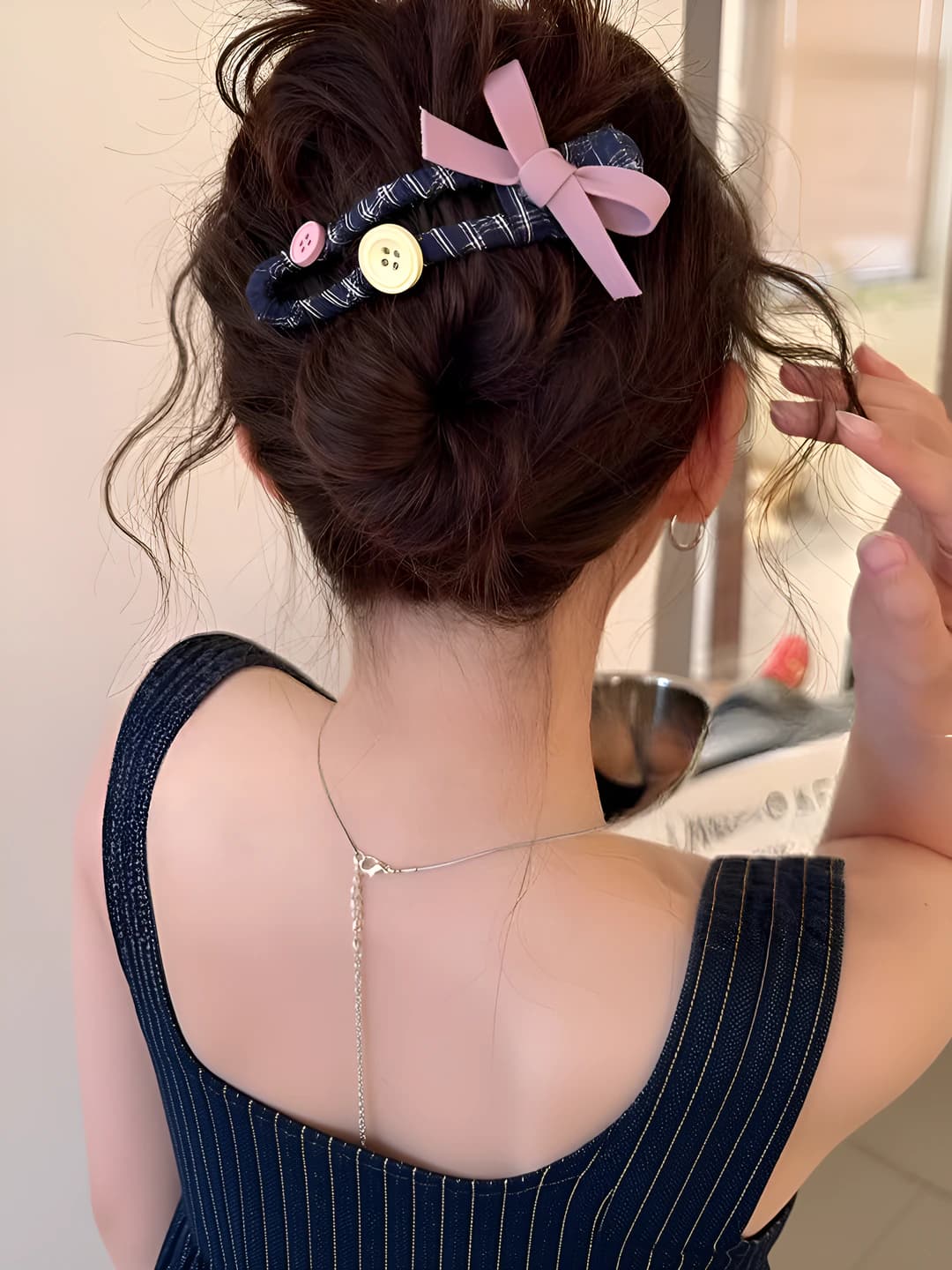 Pink bow 12 cm