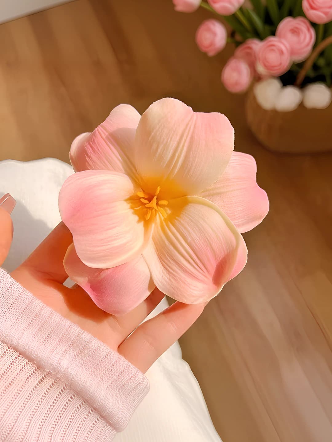 4# Tulpan side clip [Orange-pink]