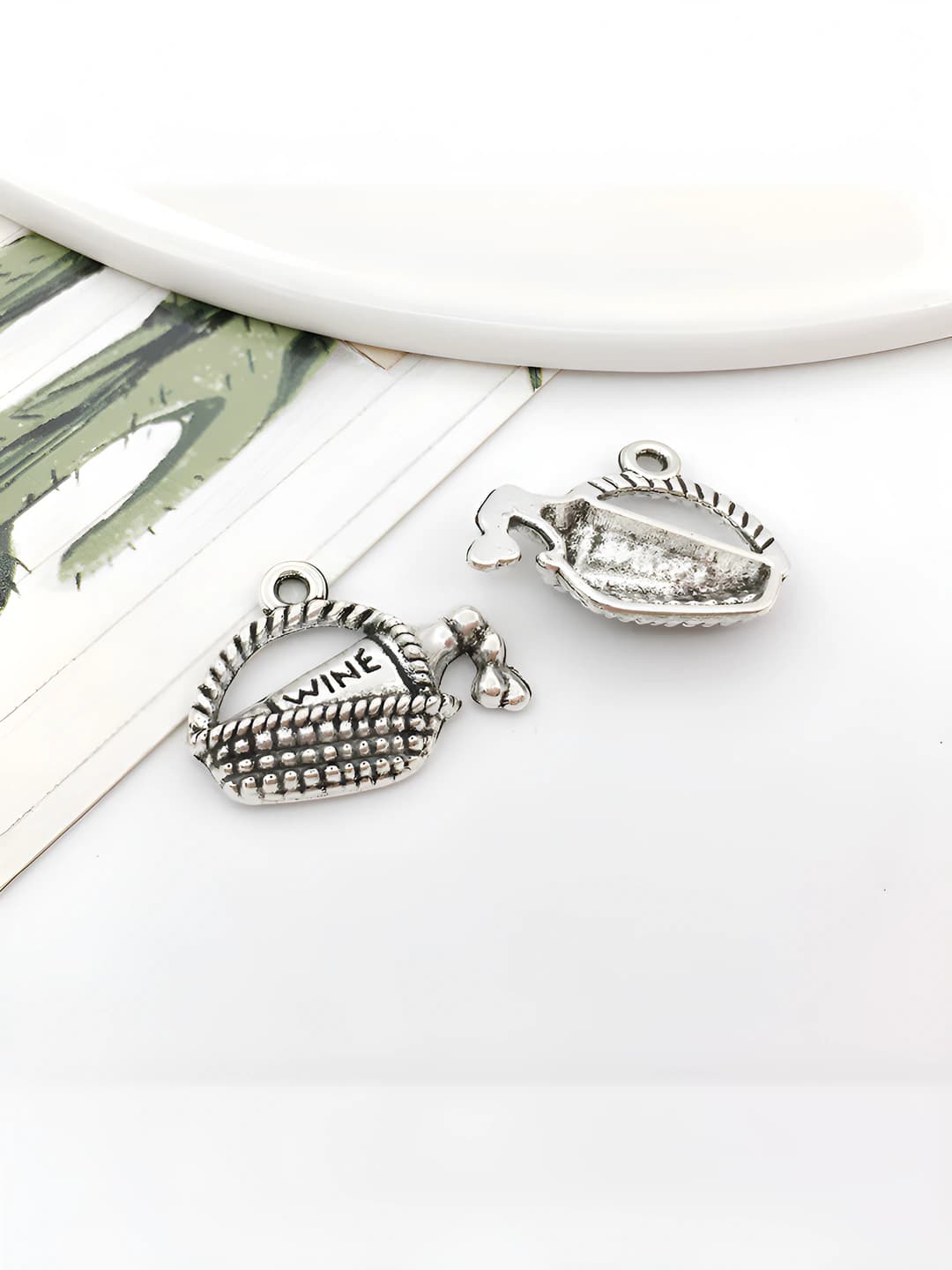 Antique silver wine basket