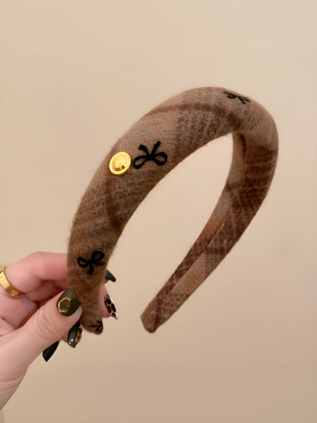 Coffee dot hair tie