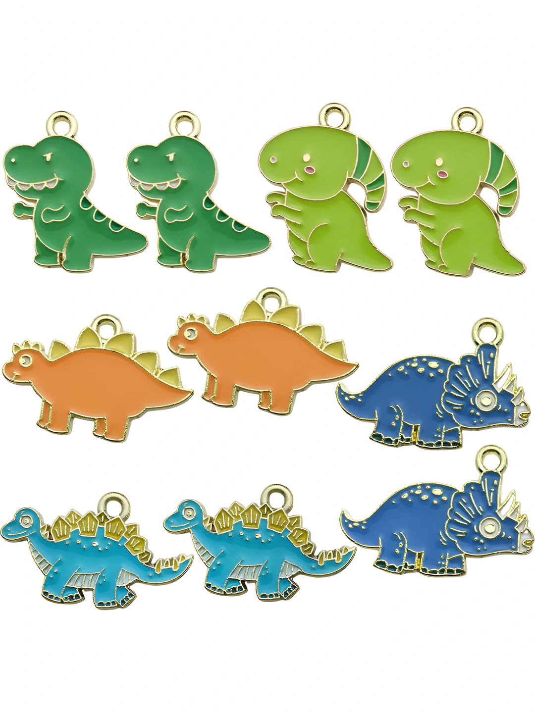 Women's dinosaur enamel charms (DIY jewelry accessory)