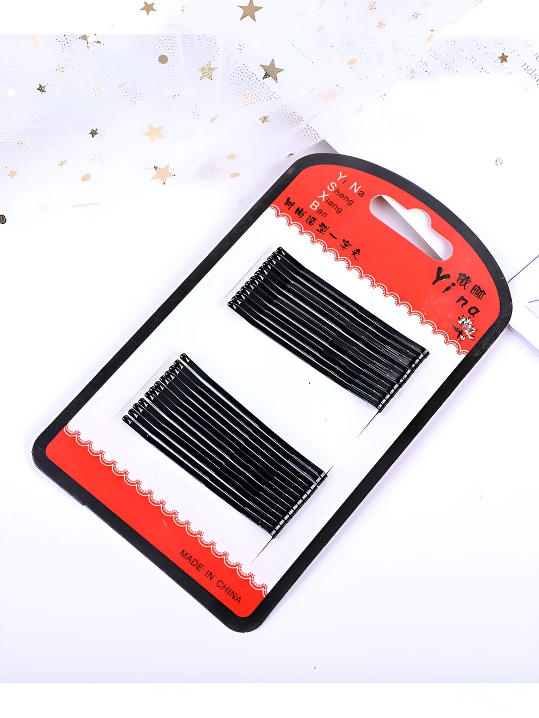 6cm straight clips, 20 pcs, 10 packs