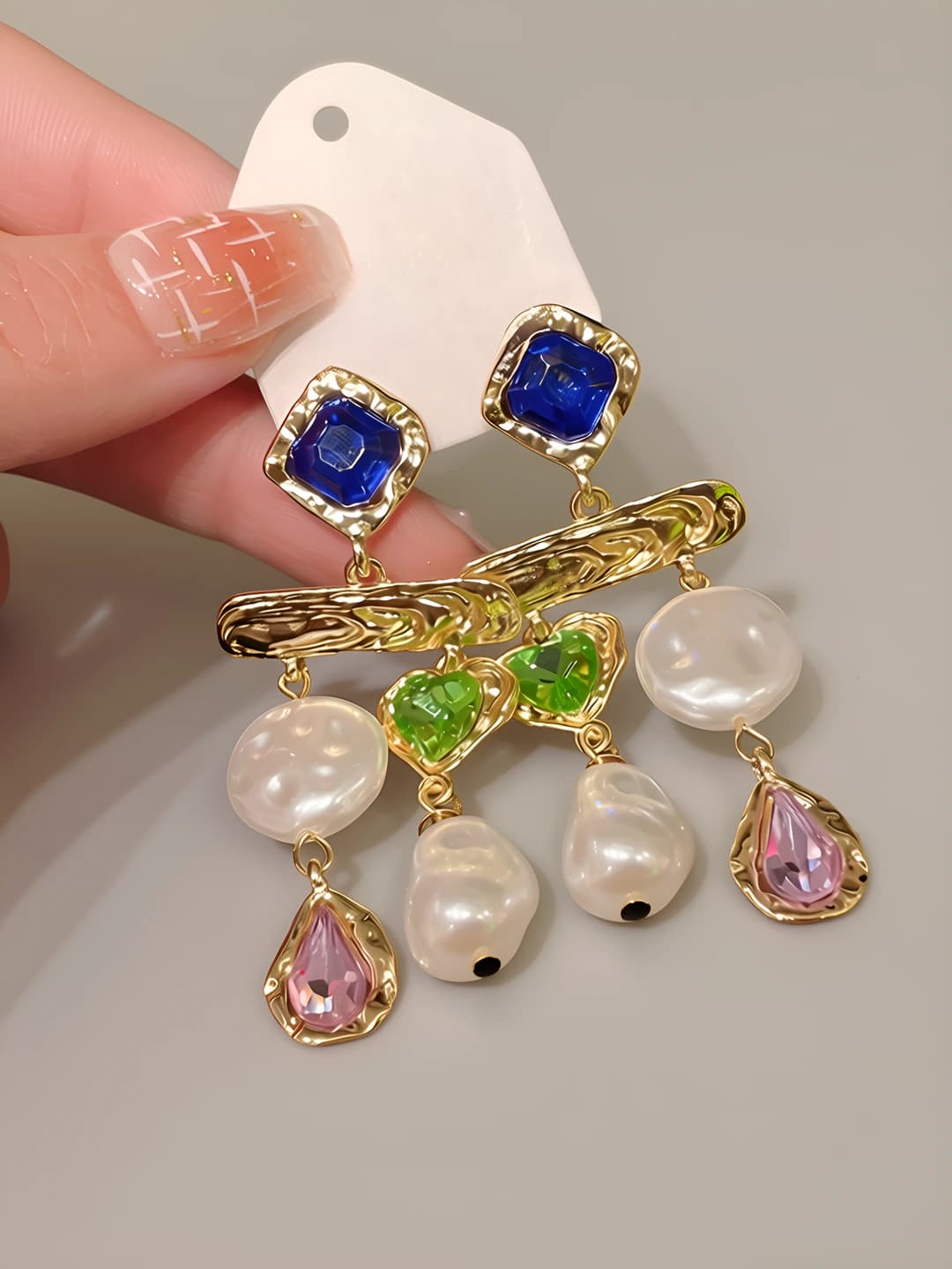 41# Silver pin - Gold - Blue