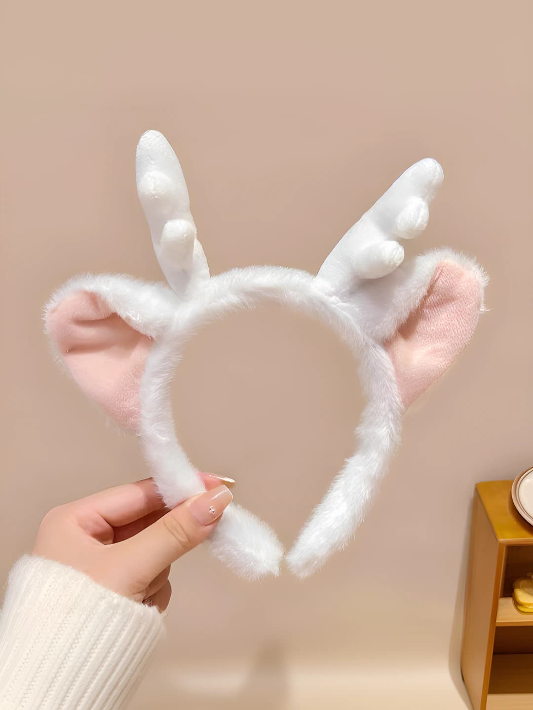 White dragon horn headband