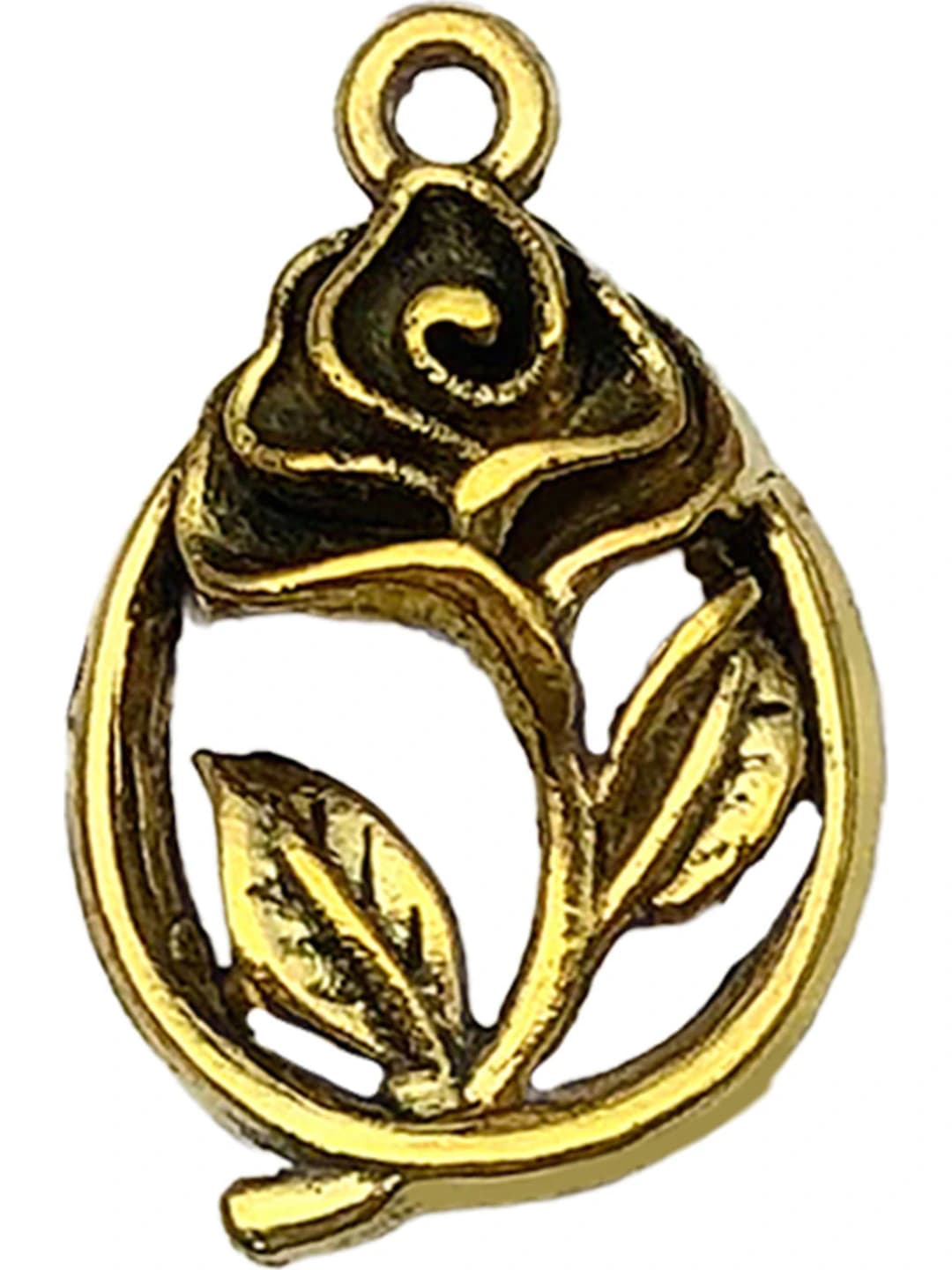 1 шт роза с вырезом, 18x12mm, 1.2g