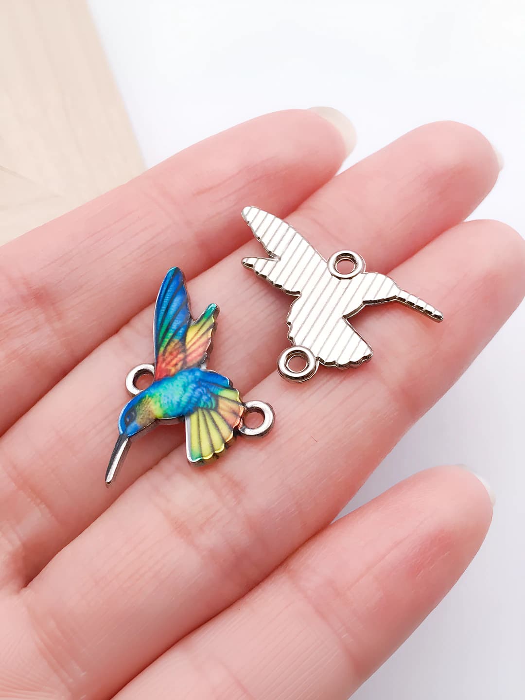 1 шт бел k цветной принт двойной подвес 16x25mm-1.15g-27589