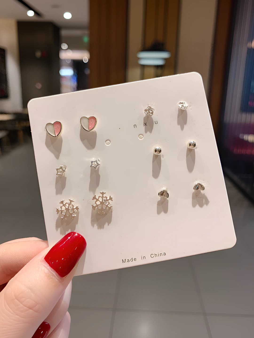 Pink-white heart (6-piece set)