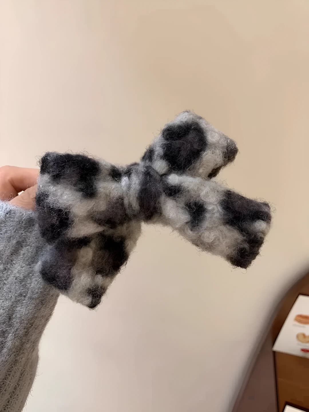 Kulrang tasma soch klipsi 8 cm