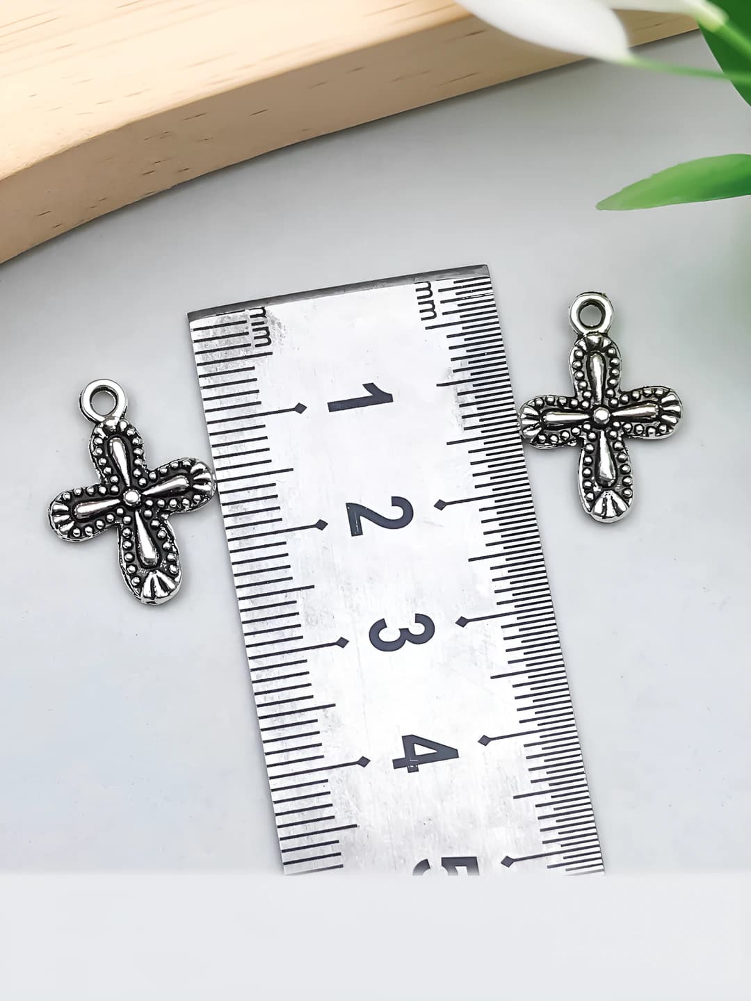 1 шт старинное серебро крест 19x14mm-0.7g