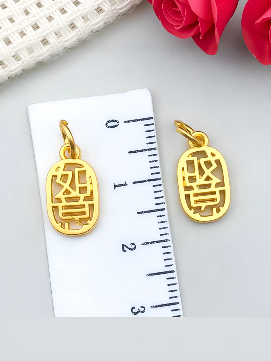 1 dona ikki tomonli oyoq yozuvli 19x8mm-0.9g-22556