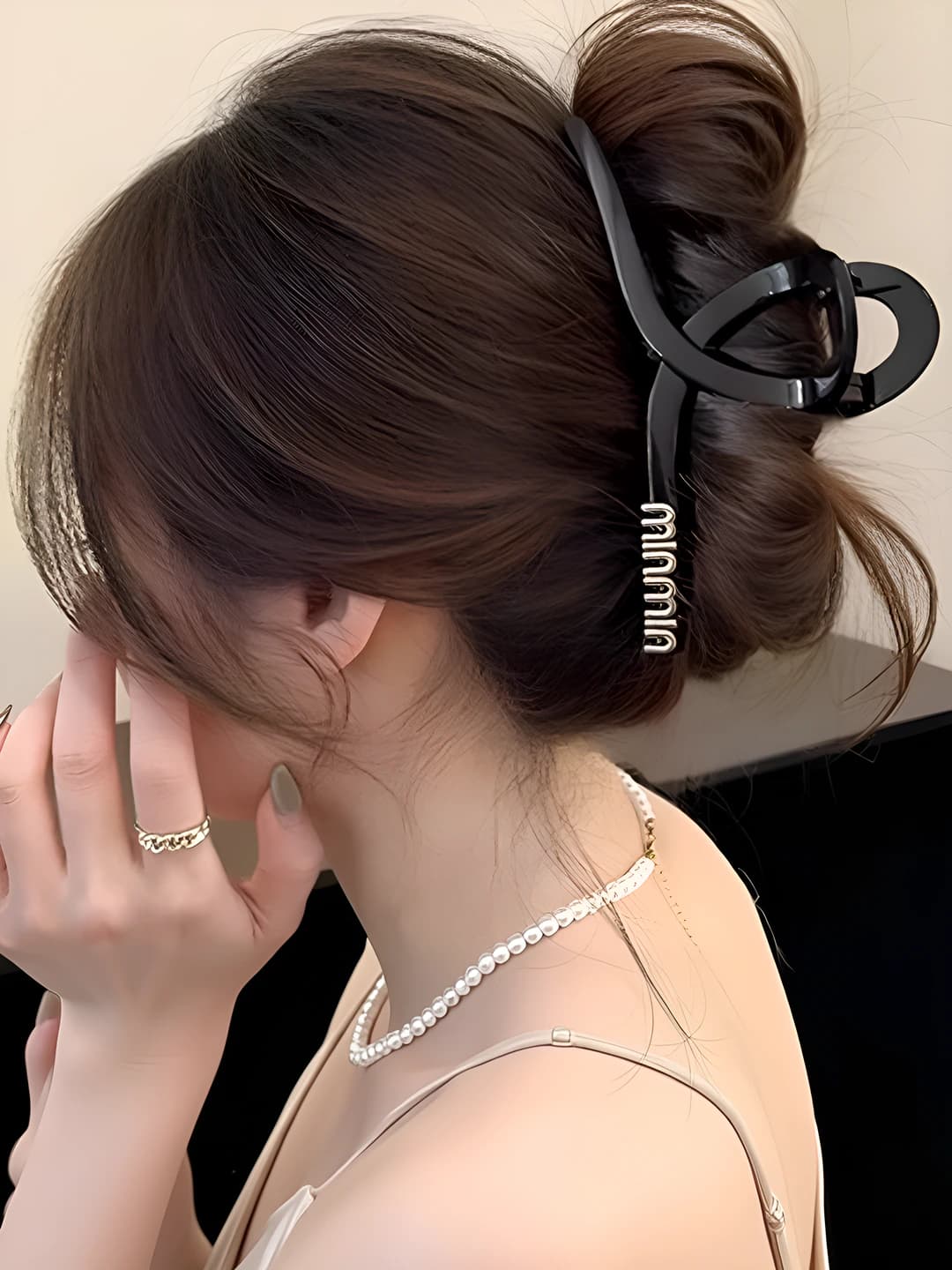 7# Глянцевый чёрный мин - ок. 13cm