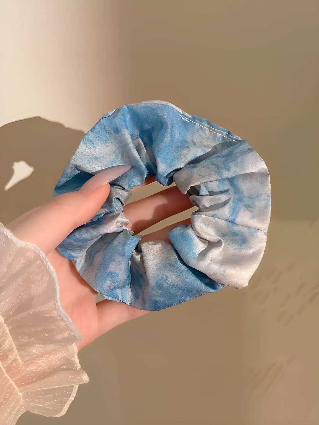 2# Tie-dye atlas-ko'k 12 sm