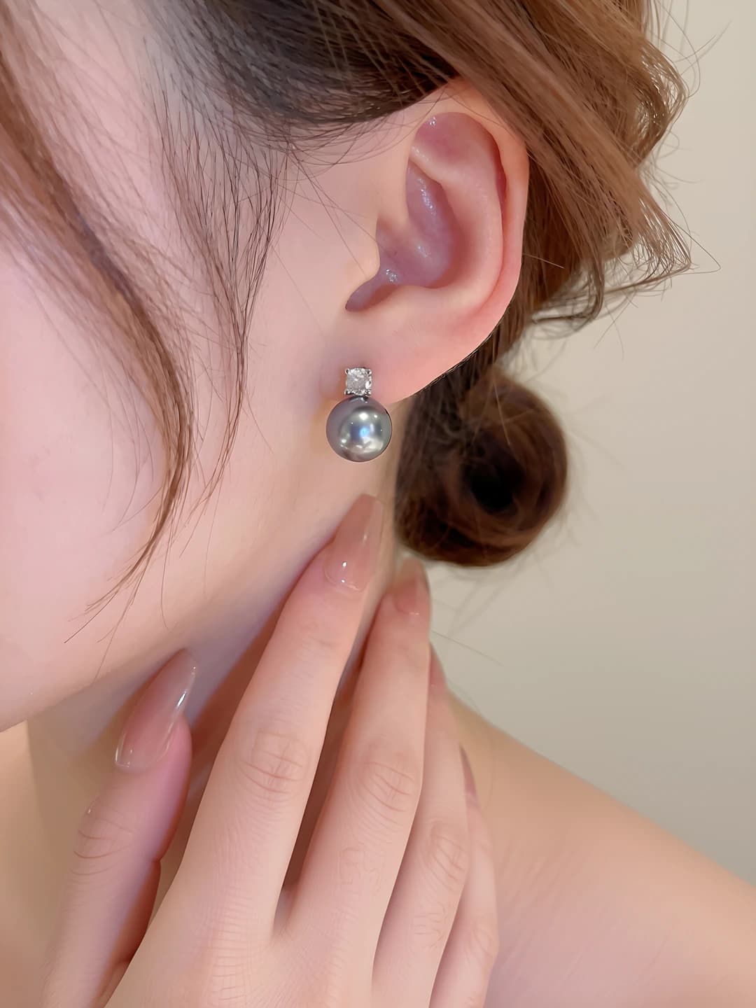 1# серый жемчуг 12mm