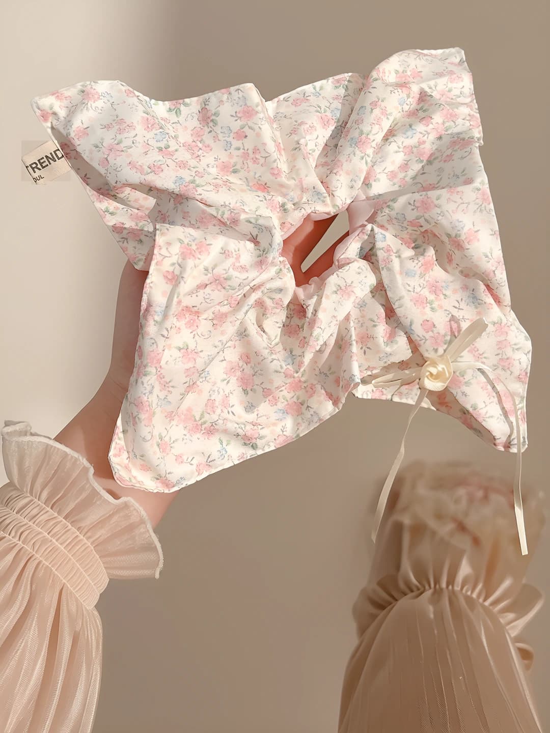 Pink-rose two-tone small scarf