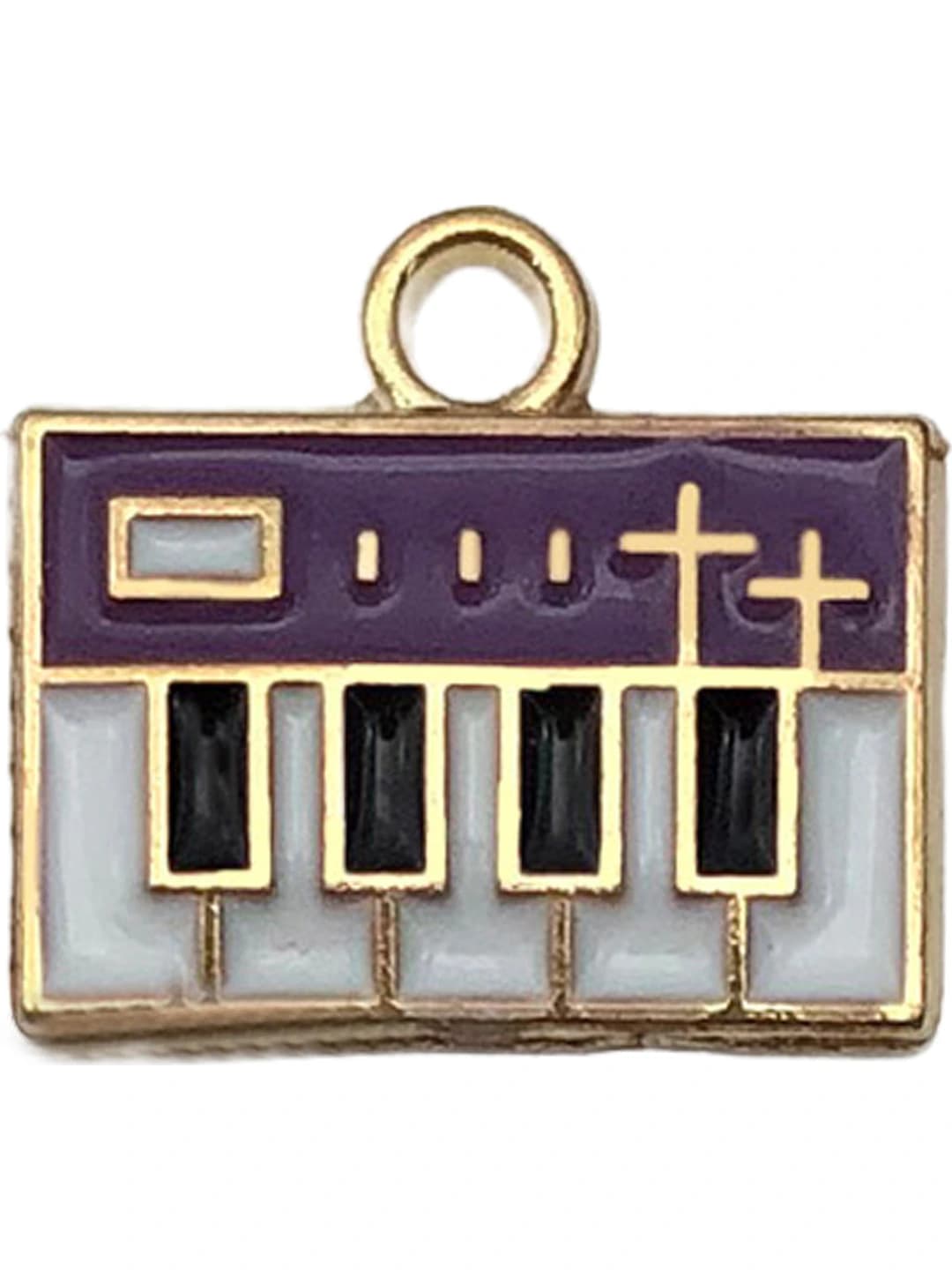 1 шт фиолетовое пианино 13x15mm
