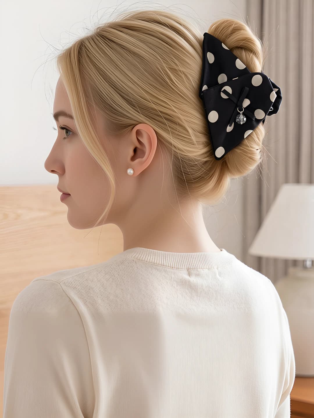 1# Black with white dots, 12 cm