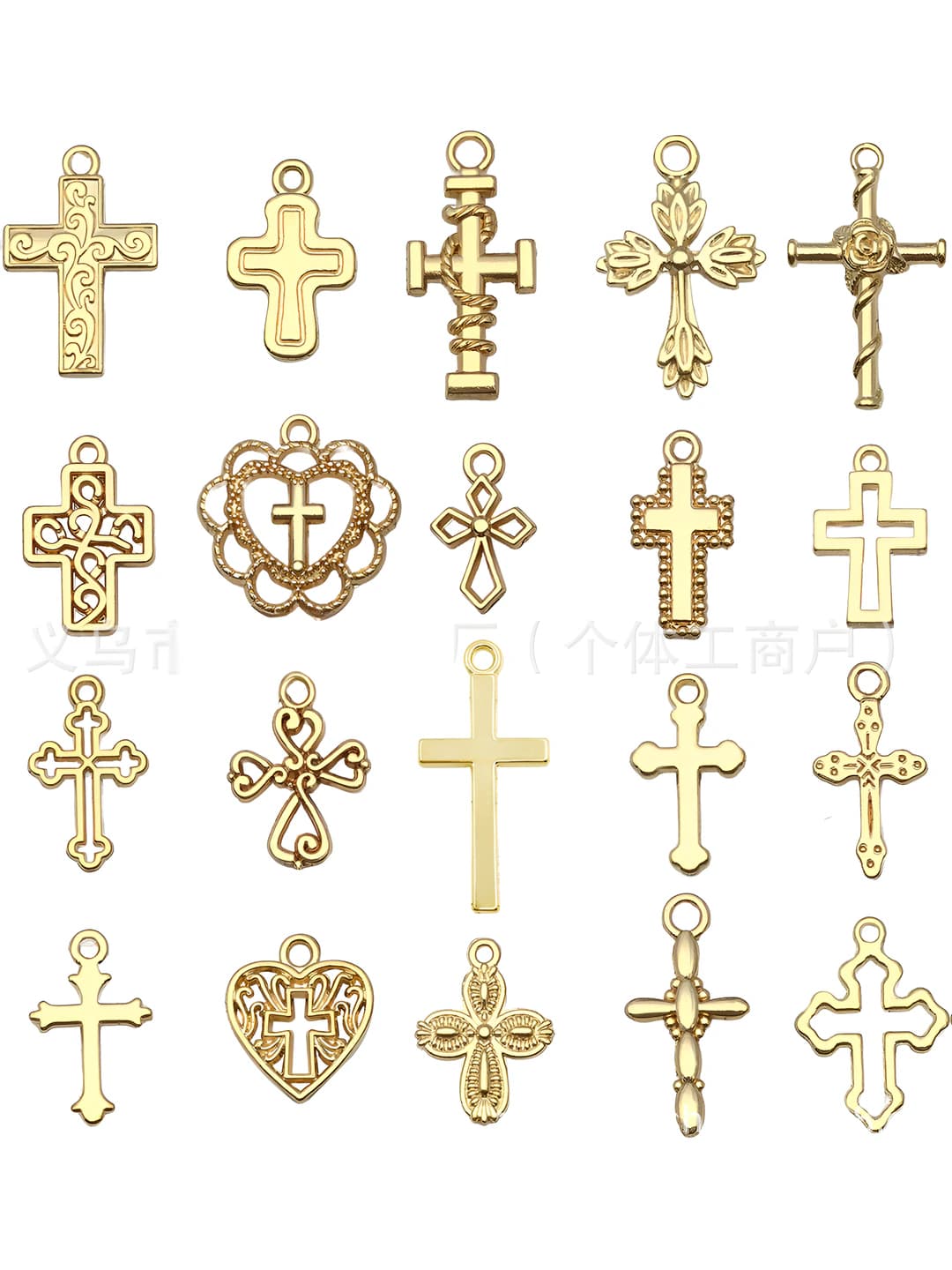 Mixed 20 KC gold crosses - 20 variants