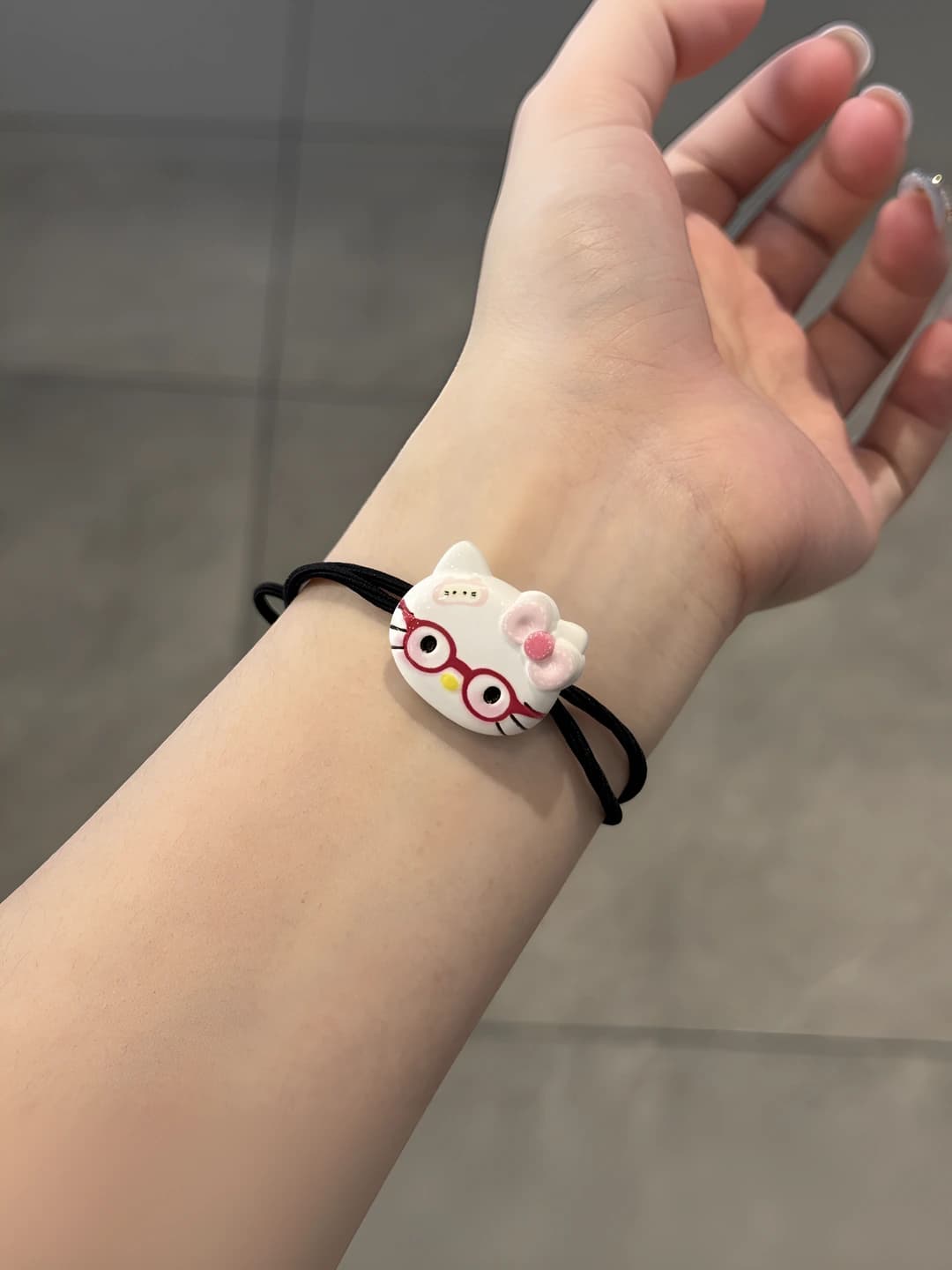 KT hair tie - Pink bow tie
