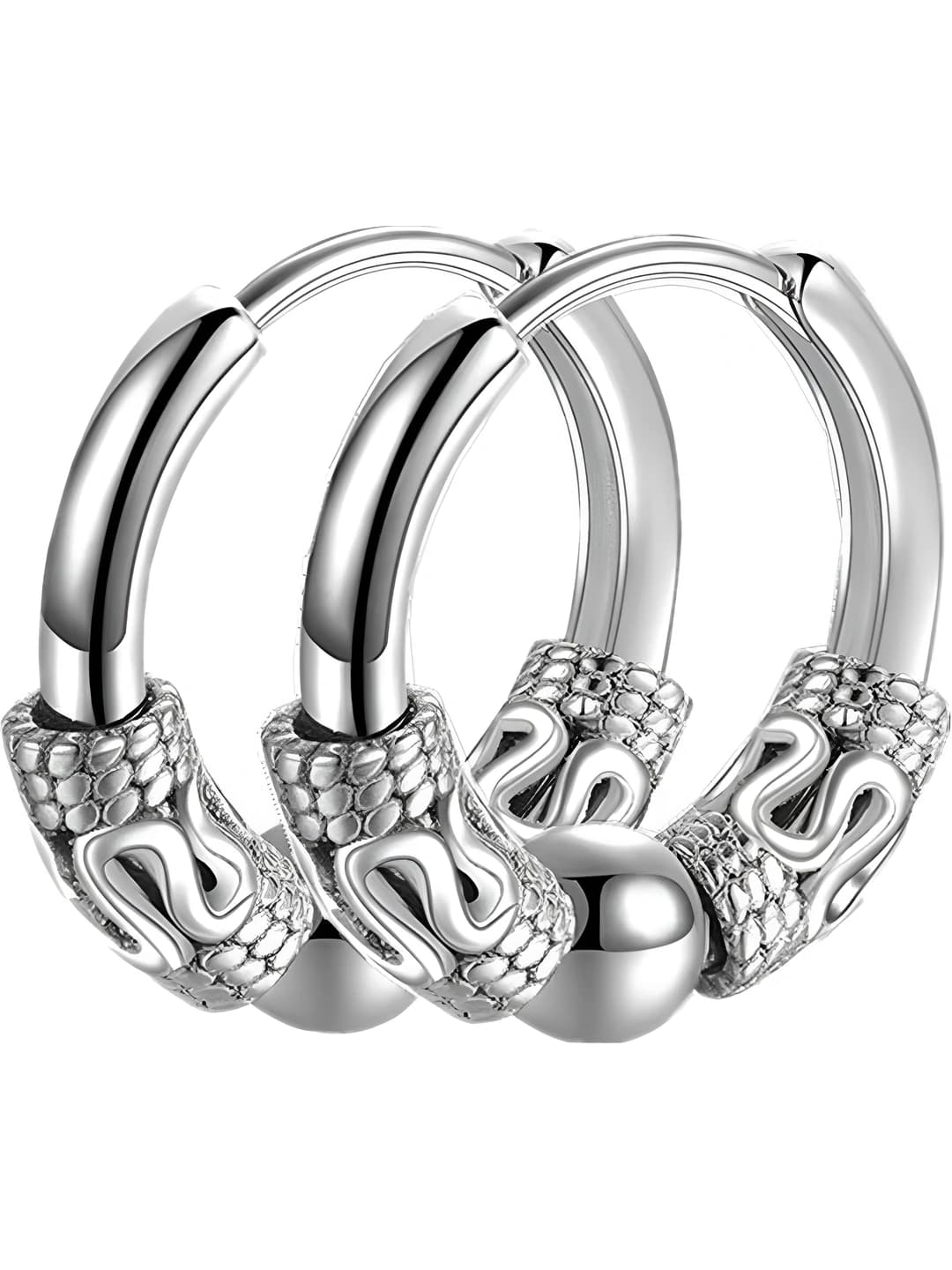 12MM дракон, жемчужные серьги, стальной, 1 шт