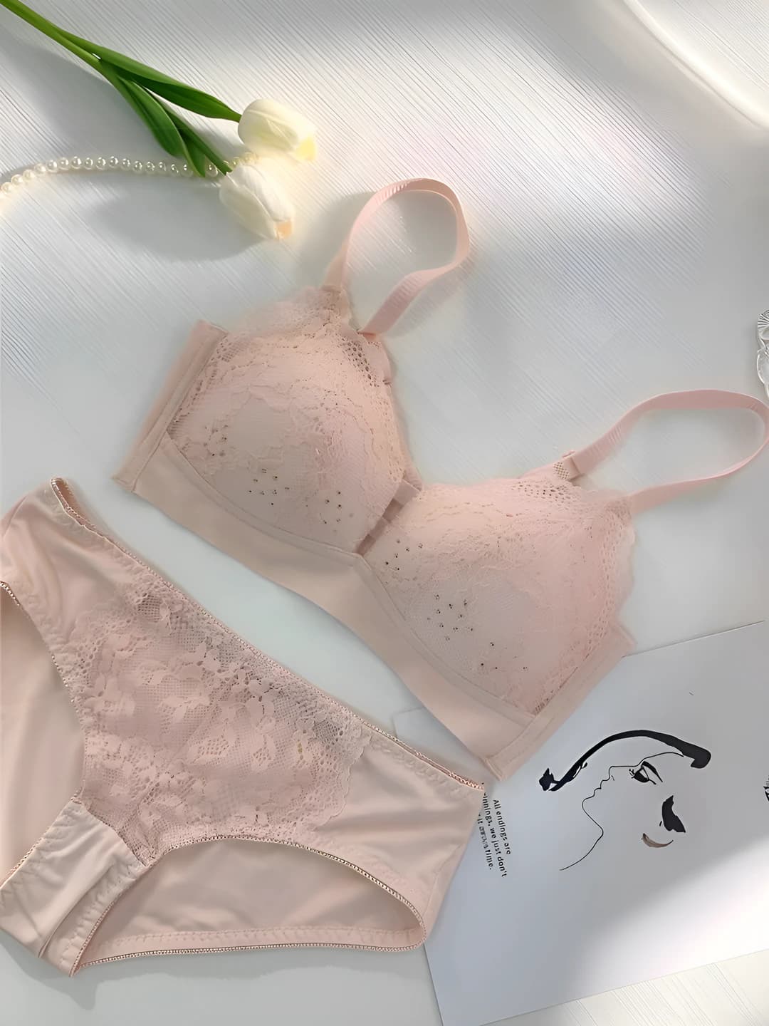 Pink set (bra + panties)