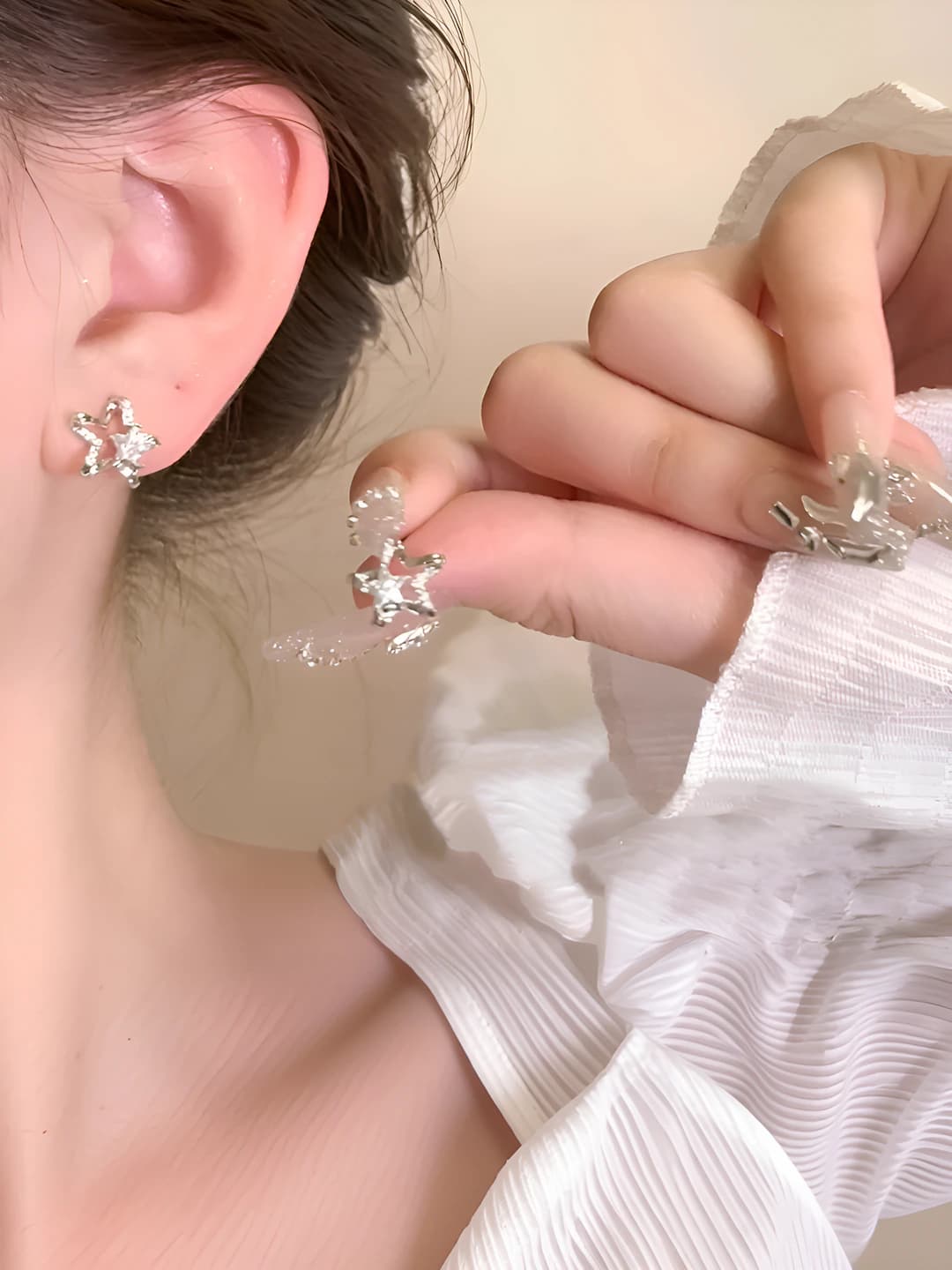 16# Super shiny star zircon stud