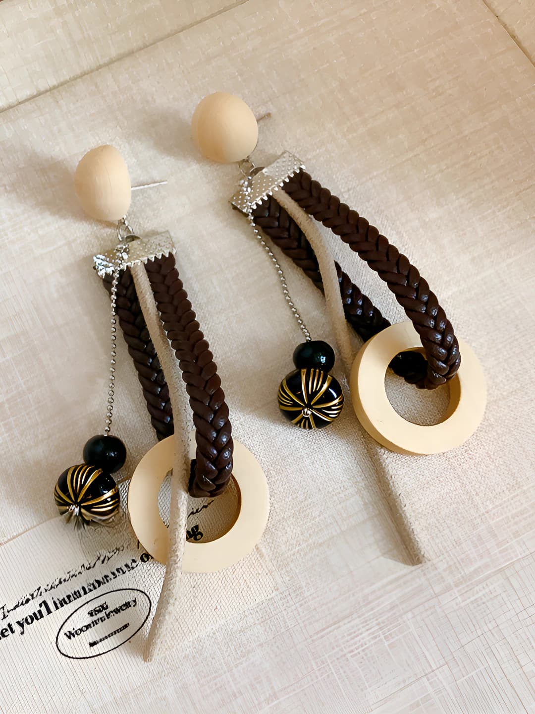 4# Серебряный штифт - Кофе - Натуральное дерево