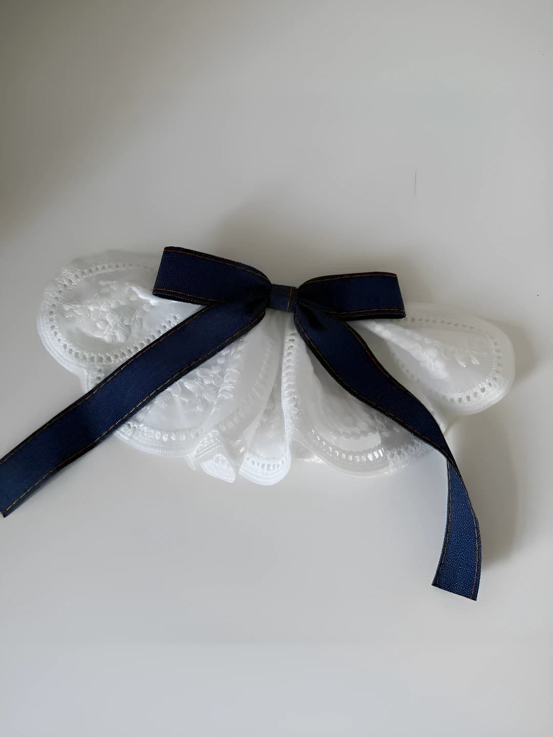 Blue denim spring clip