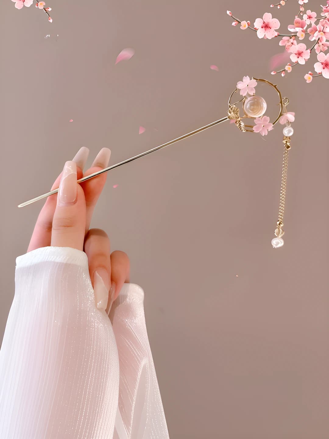 11# Pushti guli halqa ko'z fring soch qirg'ichi (sumkada)
