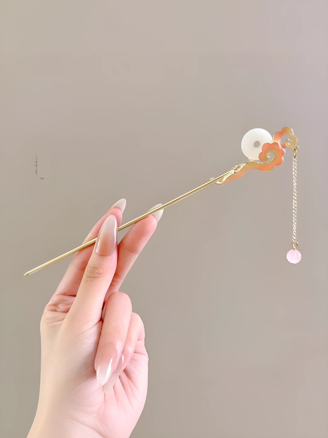1# Flower hairpin tassel 17 cm