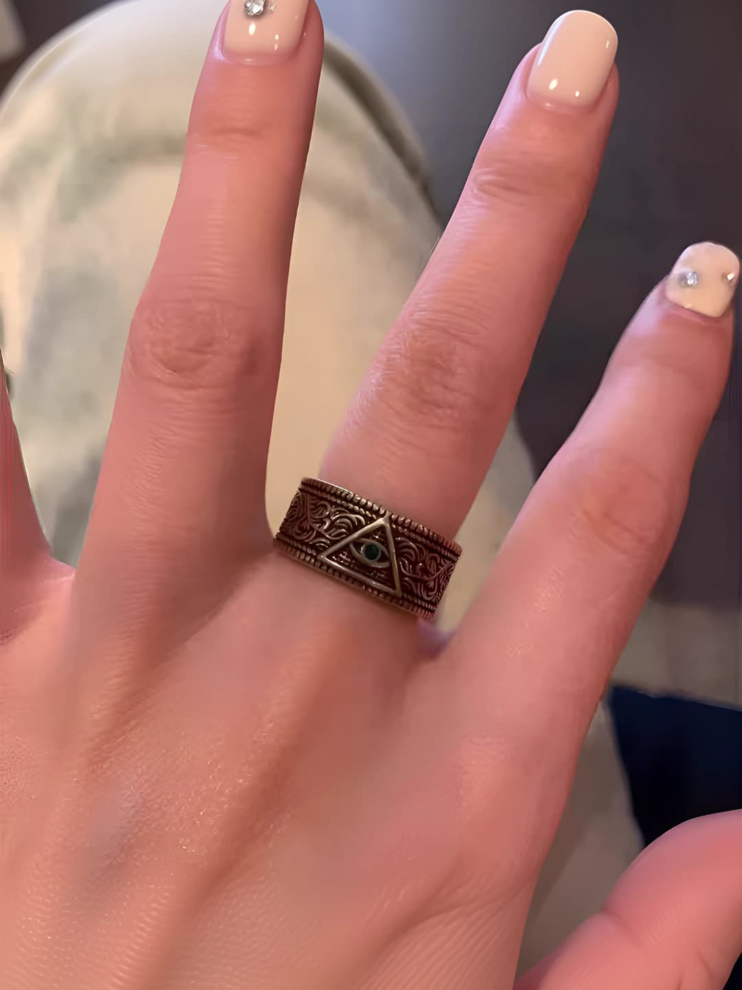 Vintage evil eye ring