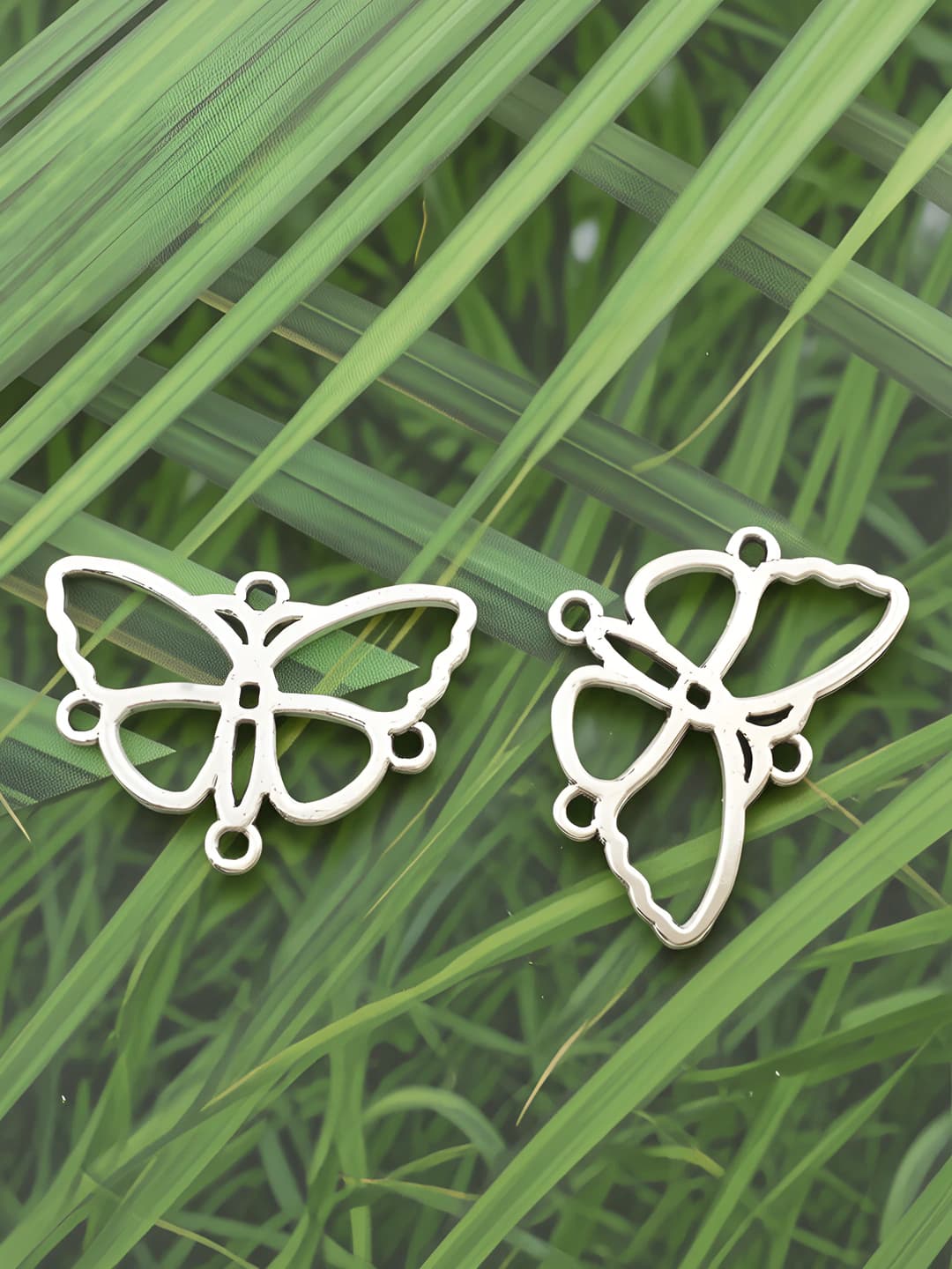 1 pc butterfly earrings multi-hole chain 17x24 mm - 0.9 g
