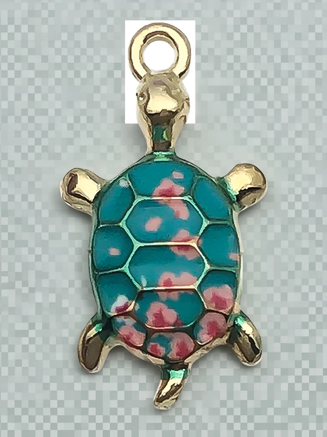 1 dona moviy-yashil kaplumba 24x13mm-1.4g-19287