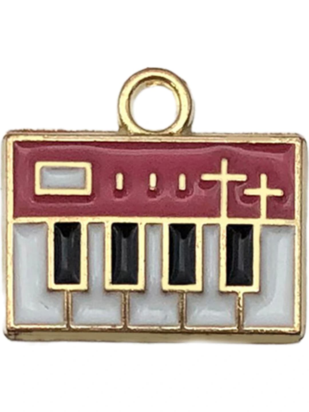 1 шт малиновое пианино 13x15mm