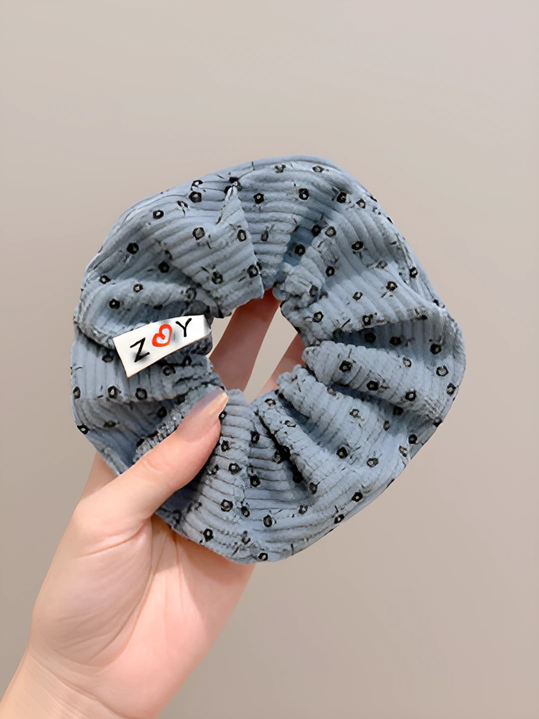 Light blue floral - 12 cm