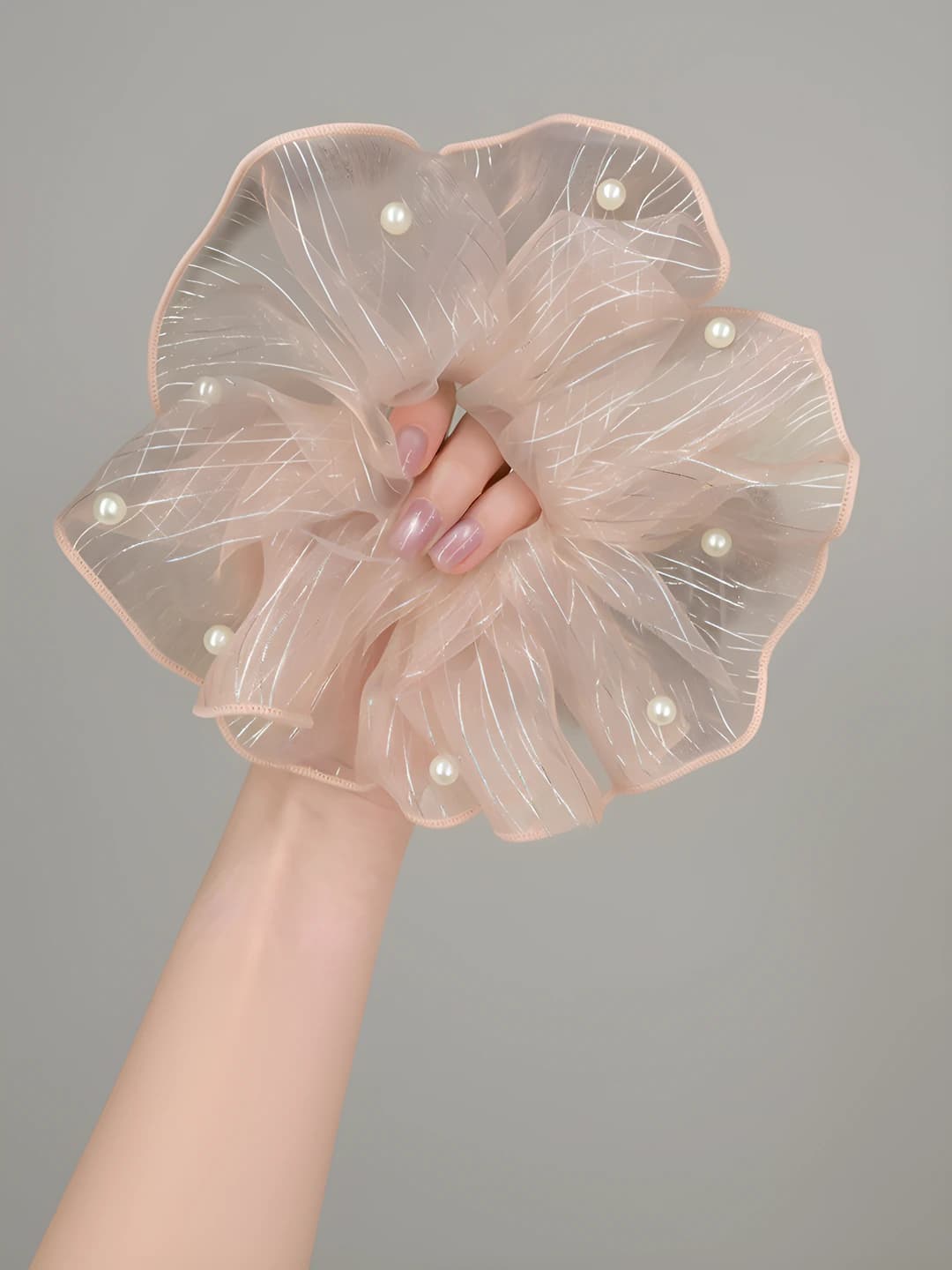 2# Pink pearl organza ~19 cm