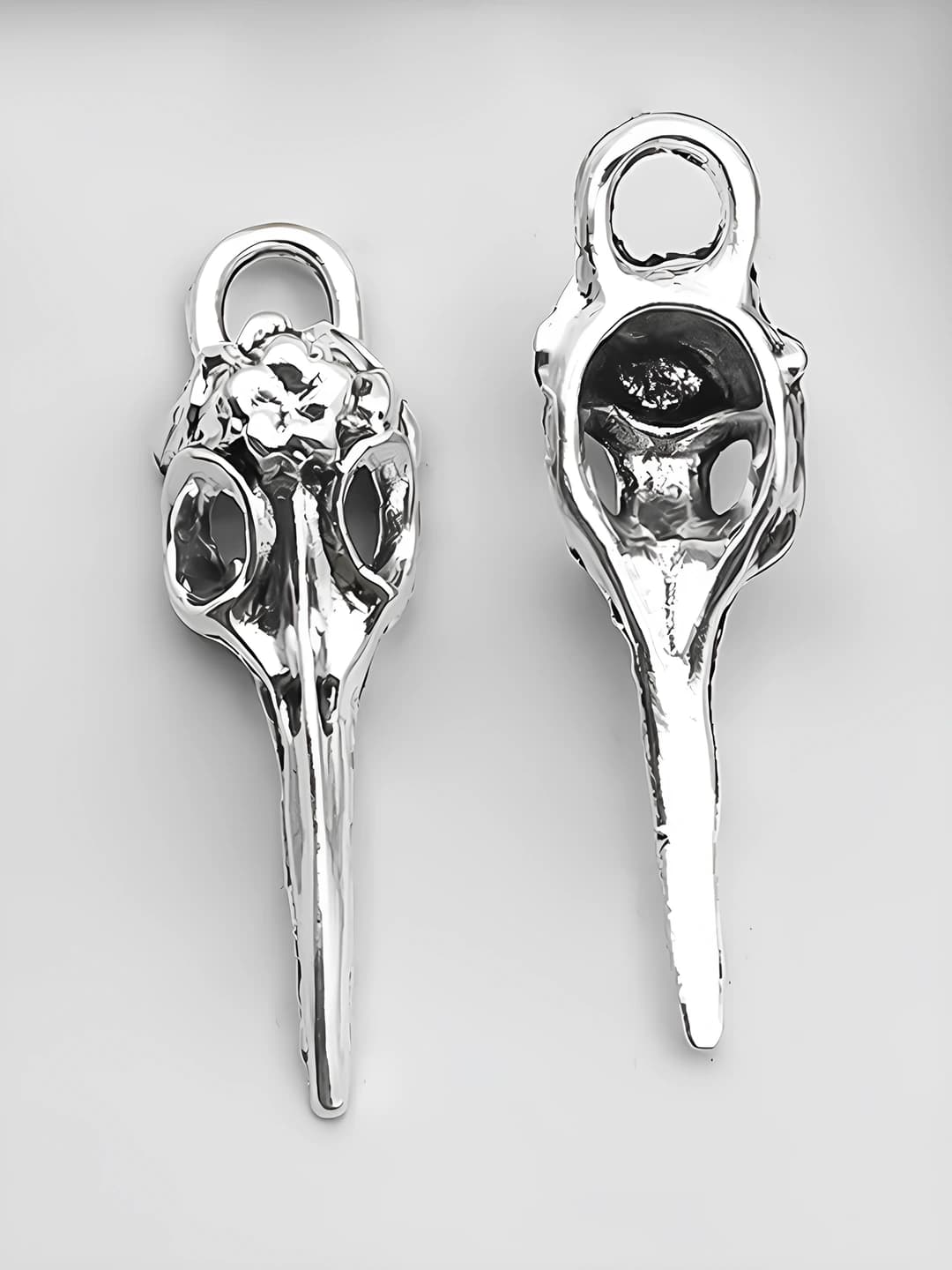 Skull bird head 12x40mm
