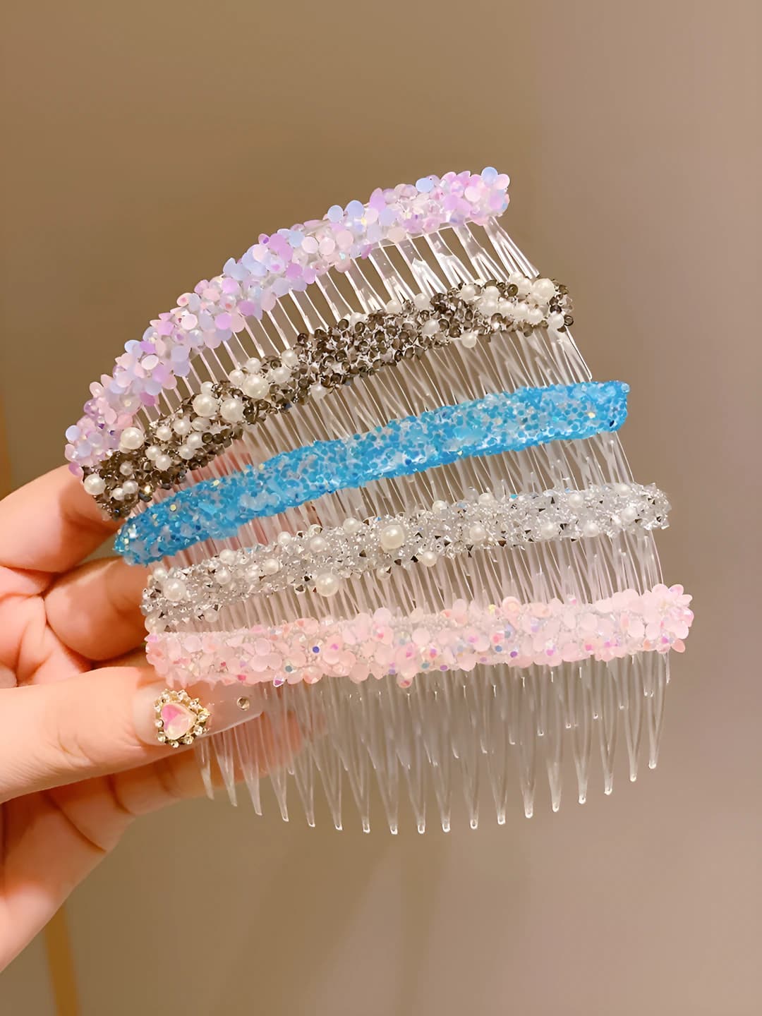 Koreys uslubidagi ayollar uchun geometrik shakldagi plastik poyabzal taroq klipi