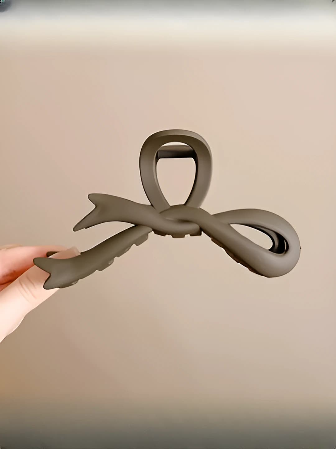 6# Dark coffee bow clip 11cm