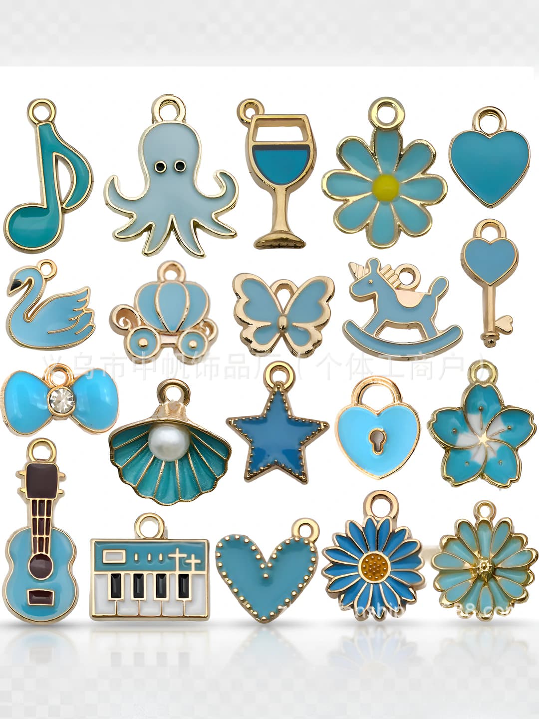 20 pcs mix, light blue, 16 g