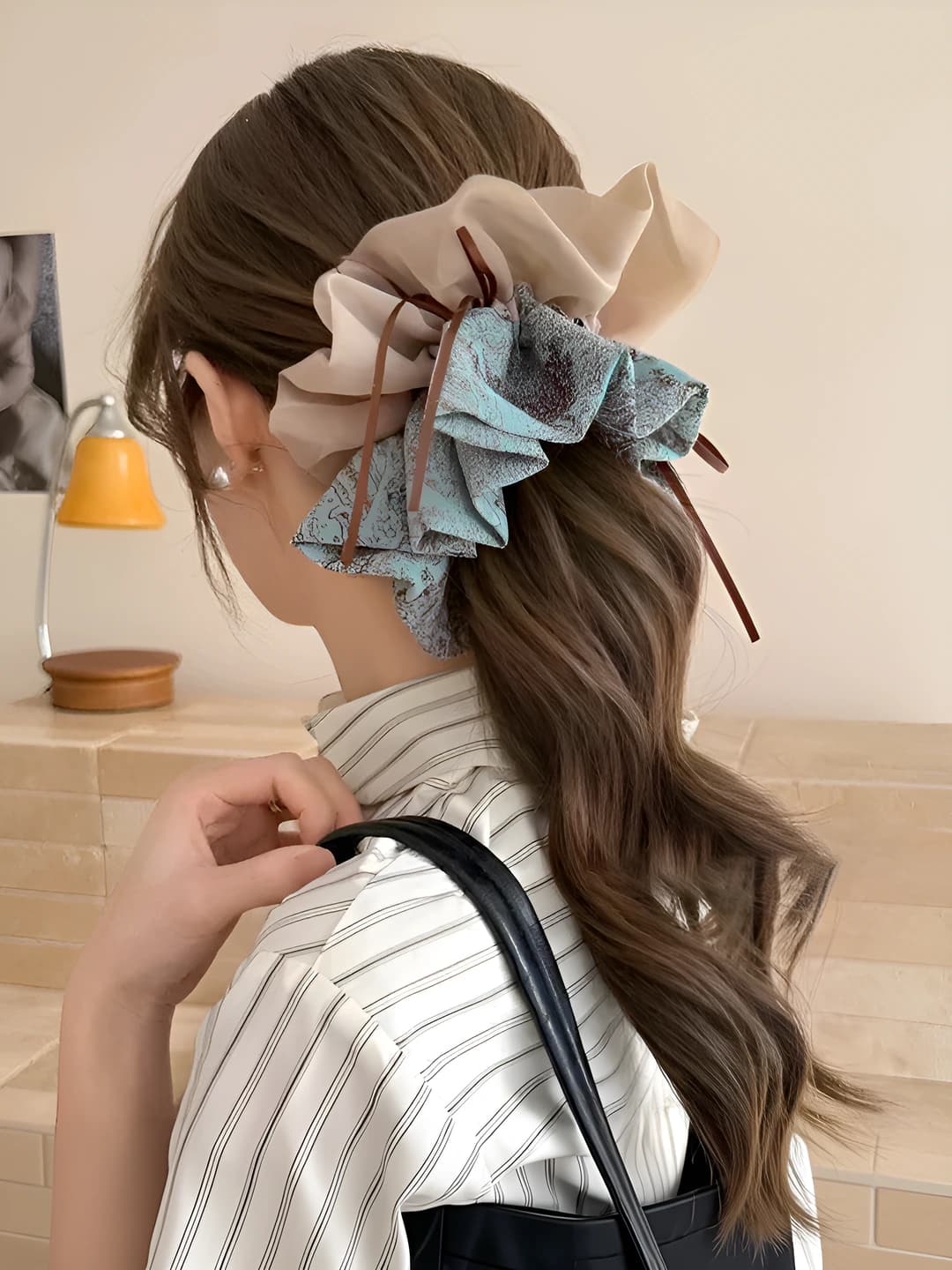 Double-layer large hair tie