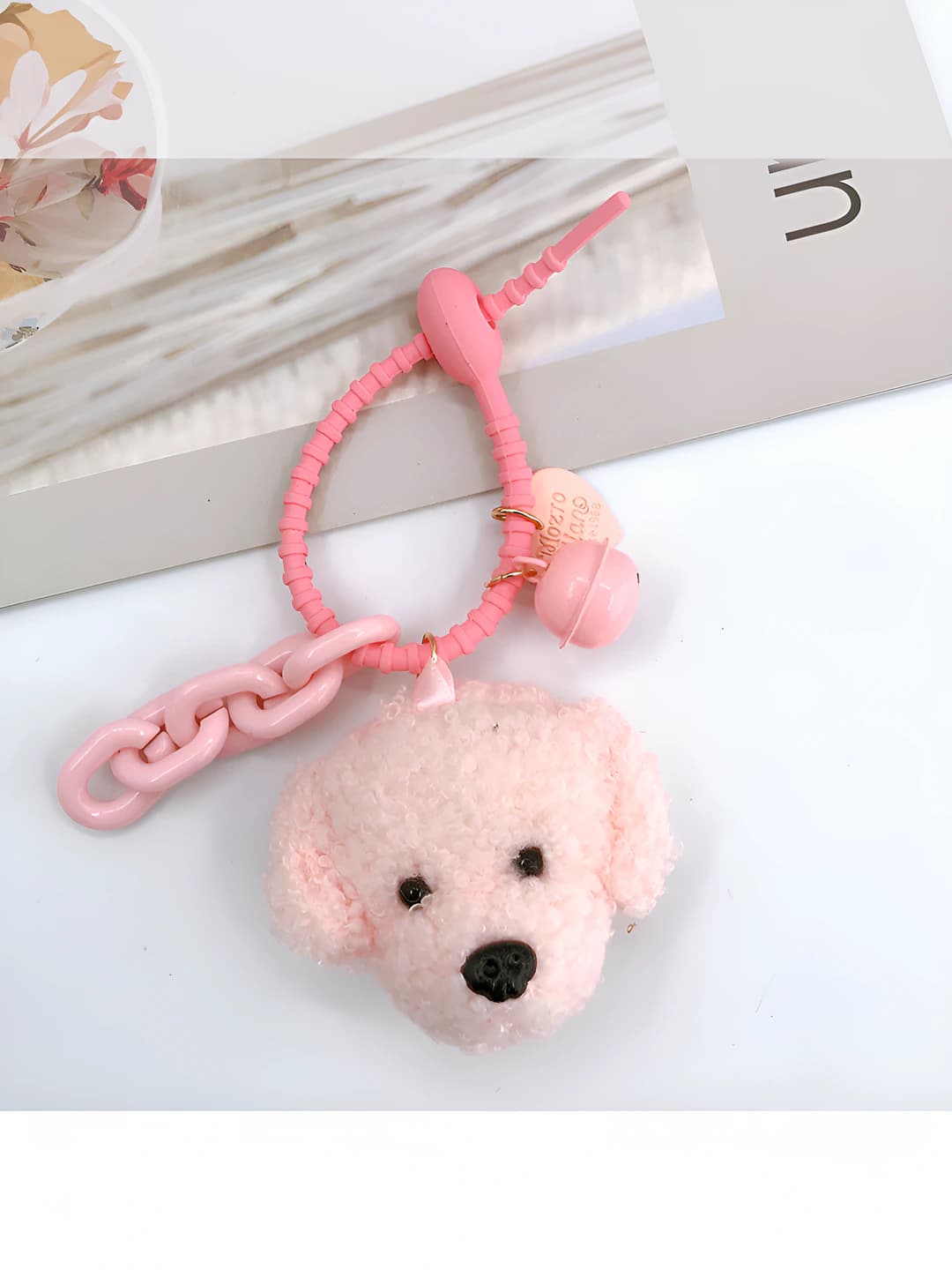 Pink Teddy Charm (with bell)