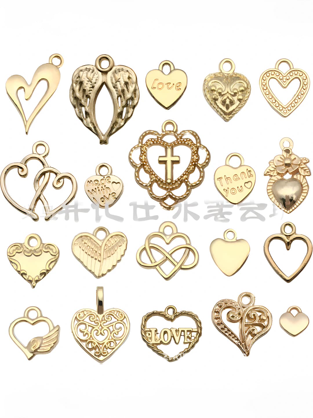 Mixed 20 pcs KC gold heart series-20 variants 1 each-17g-SN920