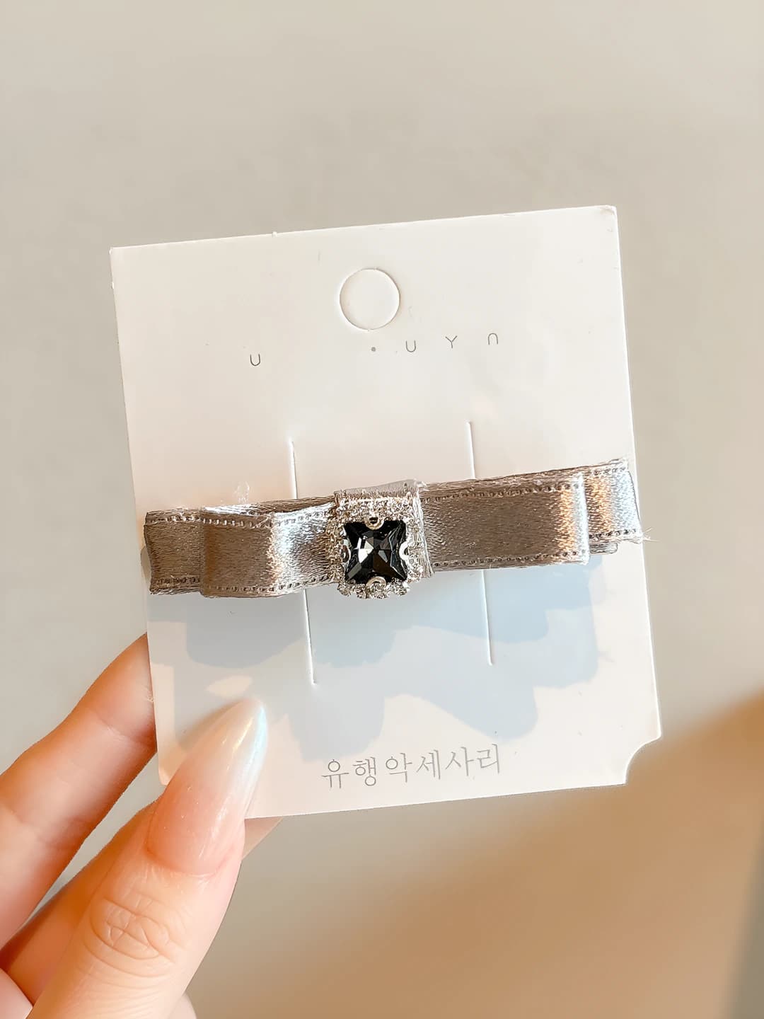 1# Monet grey bow 6 cm