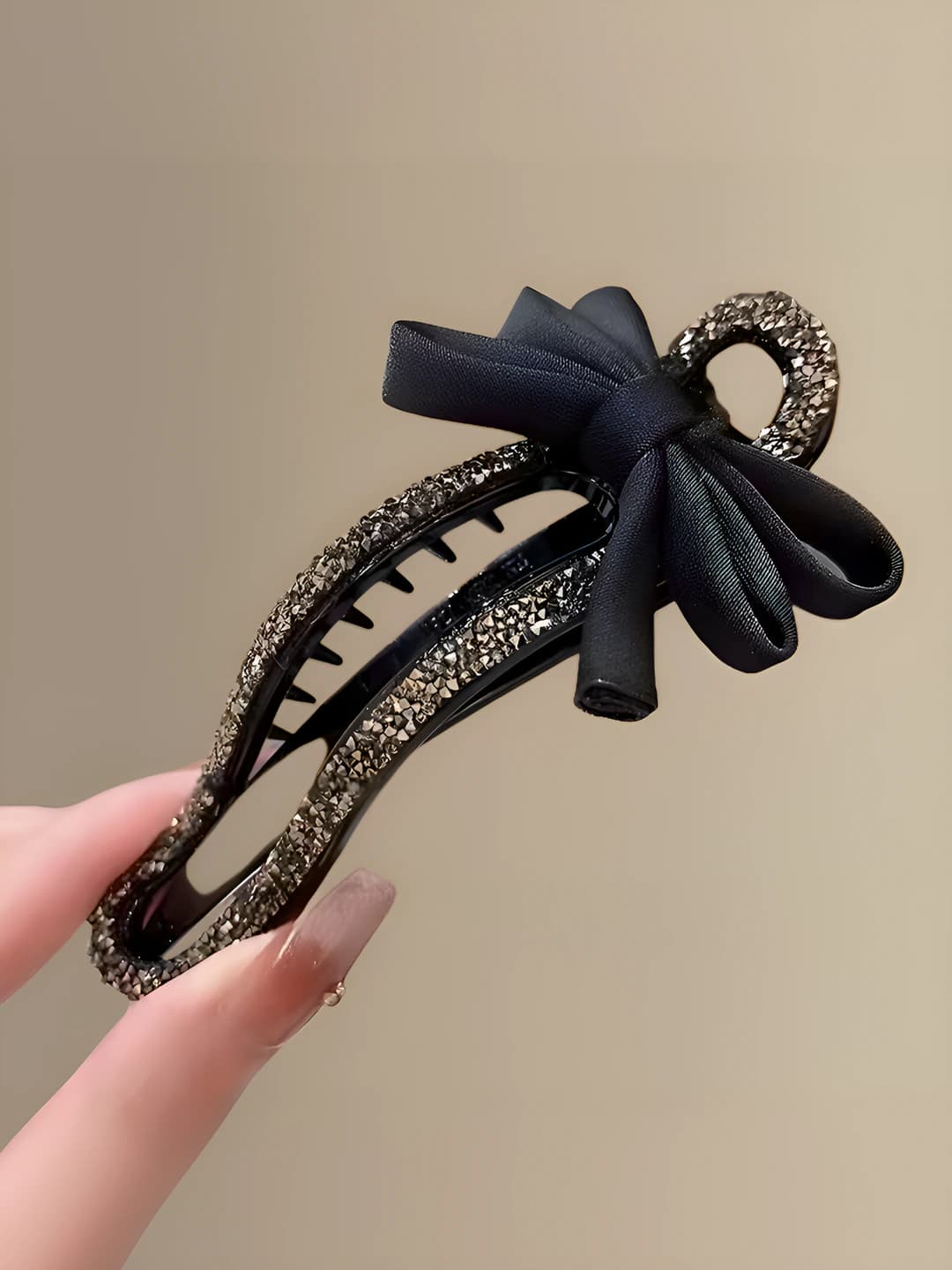 Black diamond bow clip 1 pc